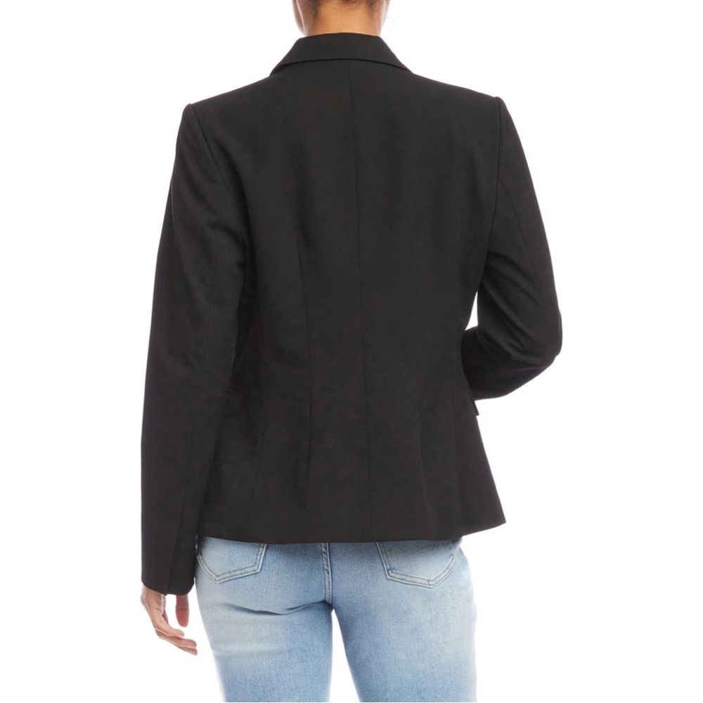 Karen Kane Double Breasted Black Blazer NWT Gold Button Peak Lapel Tailored - Picture 3 of 5